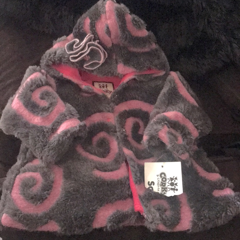 Grey/ Pink  coat